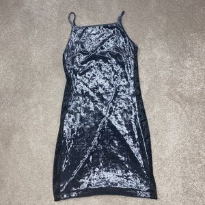 Deep Blue Velvet Dress